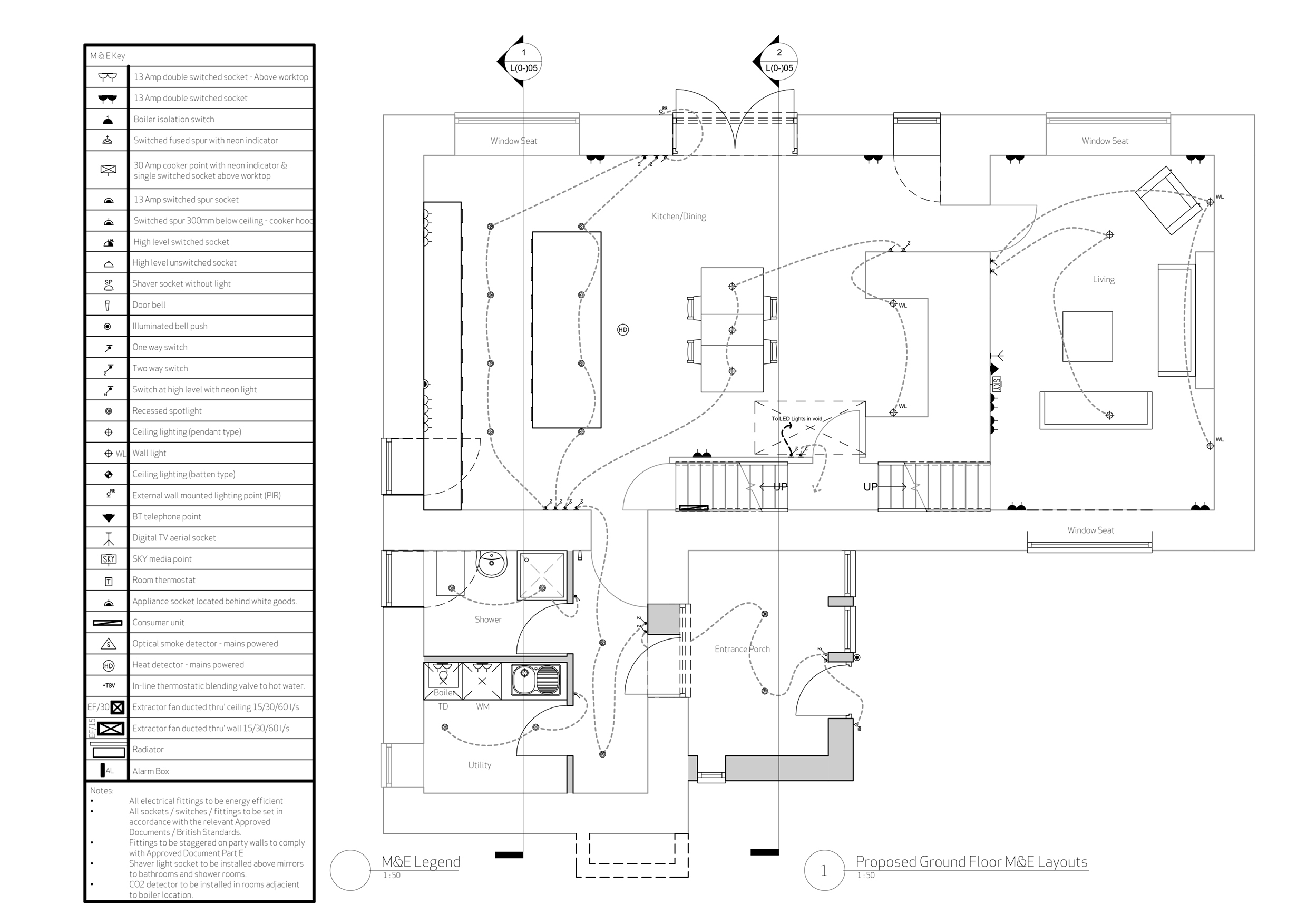 House extension and refurbishment, Glyncoli Farm, Treorchy, Wales Ground Floor Plan