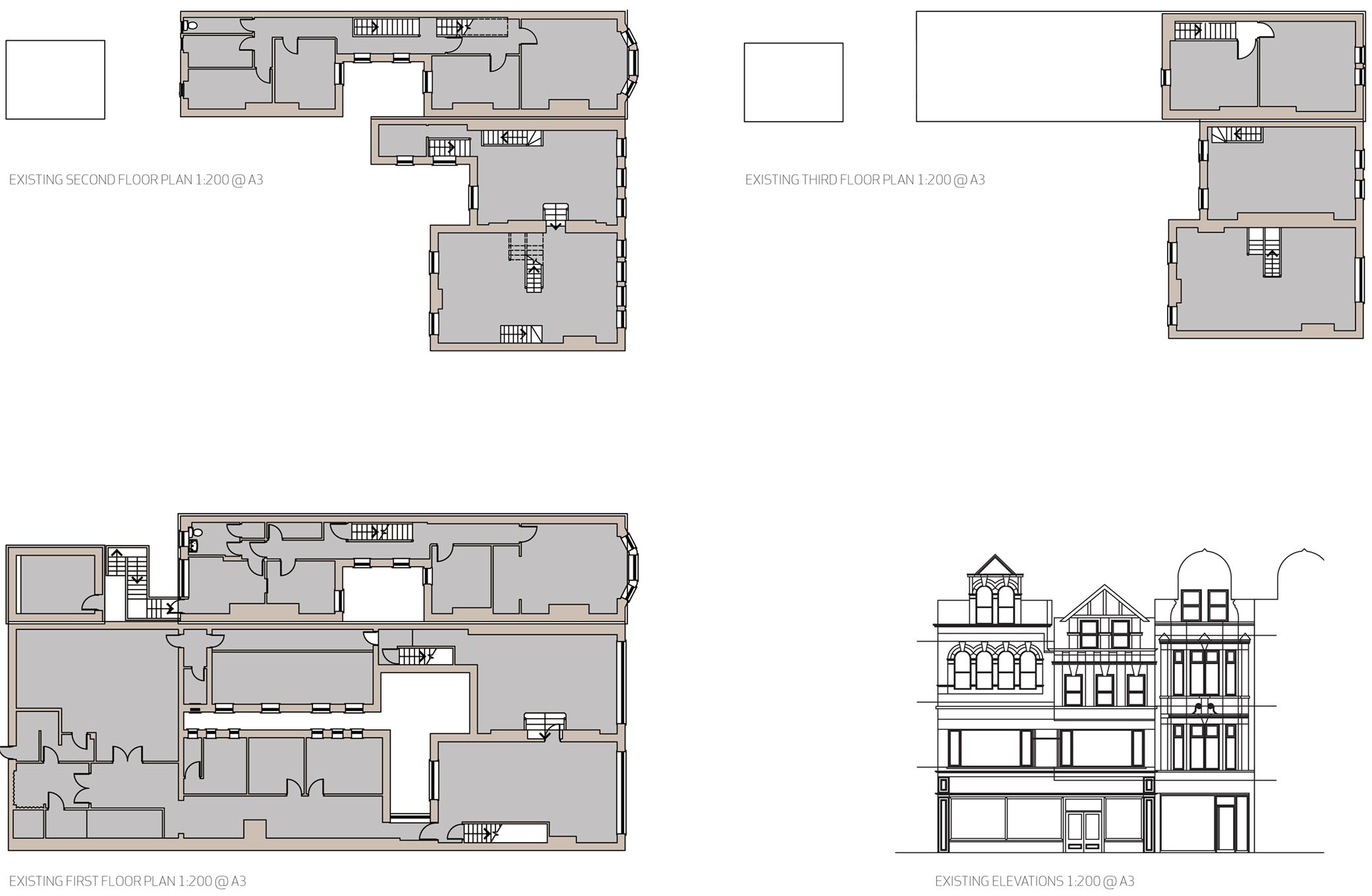 Residential Units, Commercial Street, Newport - Existing Building Plans